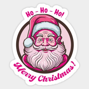 Retro Vintage Pink Santa Claus Sticker